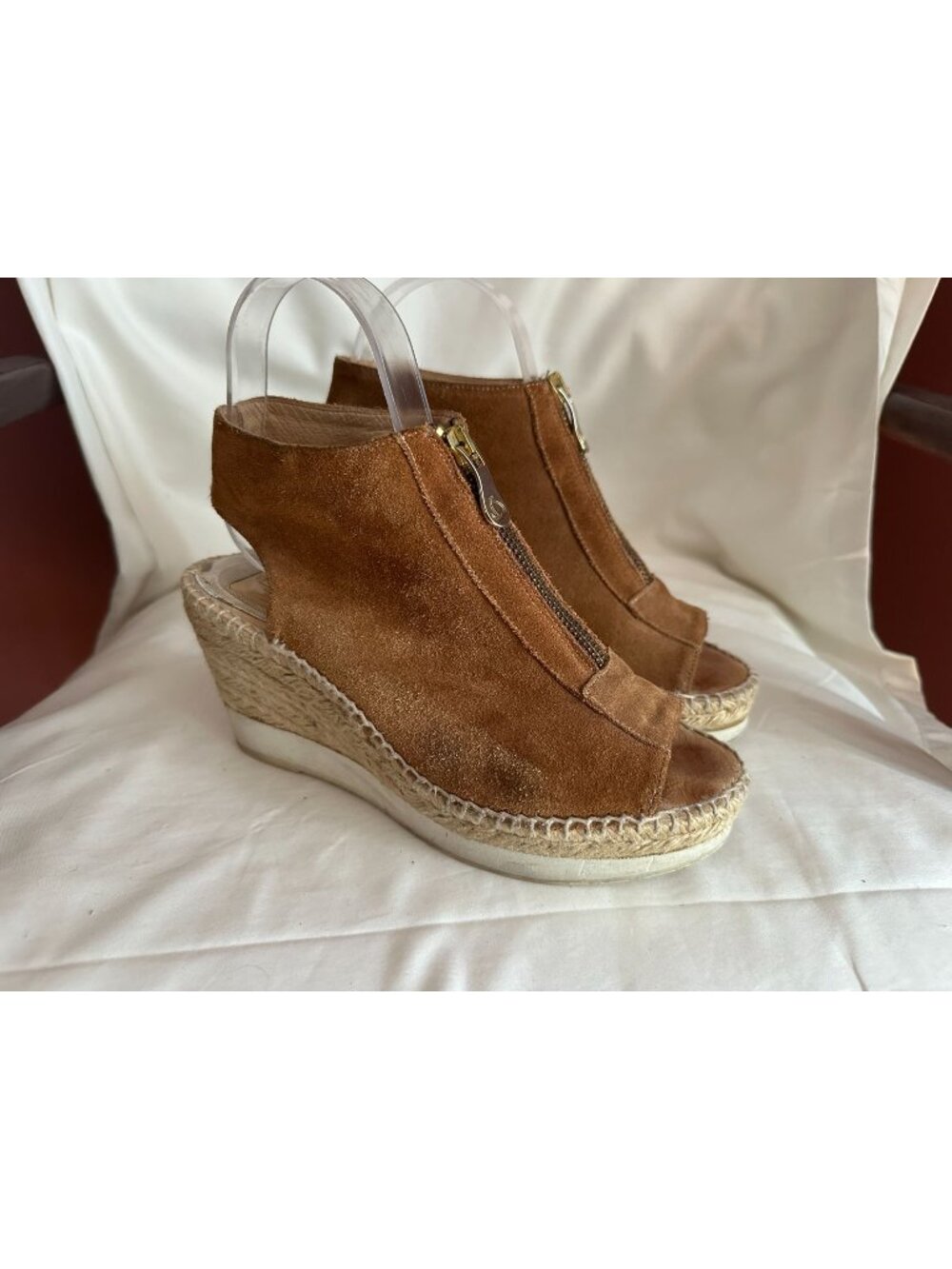 Kanna Emily Suede Espadrille Wedge Sandals fits 6.5-7